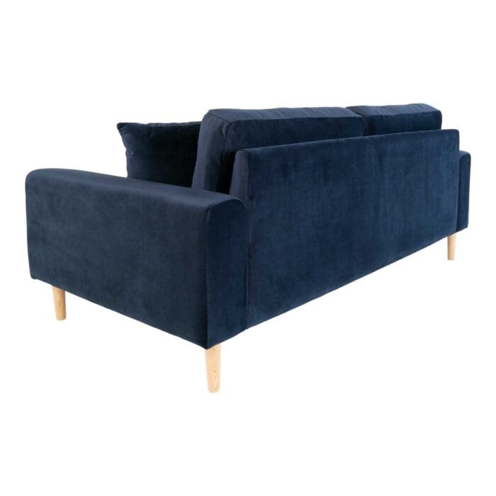 Mørkeblå velour sofa L180