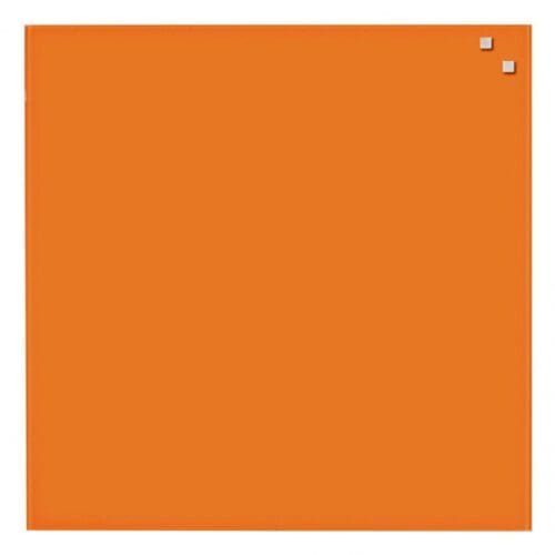 Magnetisk Glastavle 45 x 45 cm. orange
