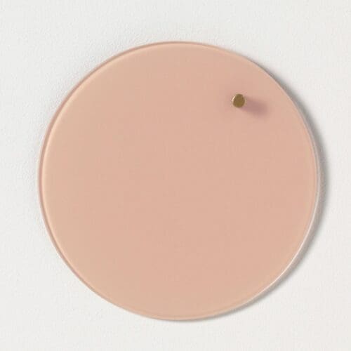 Magnetisk glastavle Cirkel 25 cm. rosa – Naga