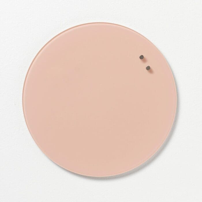 Magnetisk glastavle Cirkel 35 cm. rosa