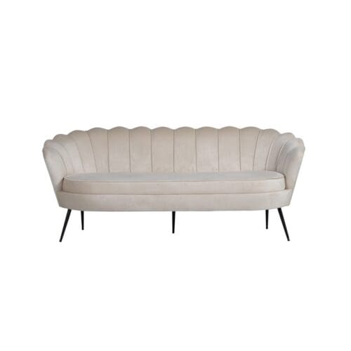 Shell velour sofa lys beige L181