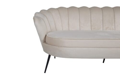 Shell velour sofa lys beige L181