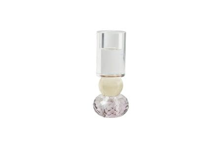 Cia krystal lysestage Clear/amber/rose H12