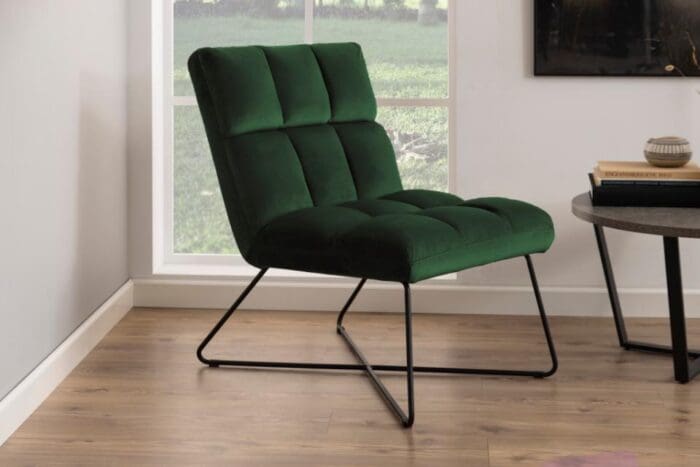 Velour Lounge stol Grøn