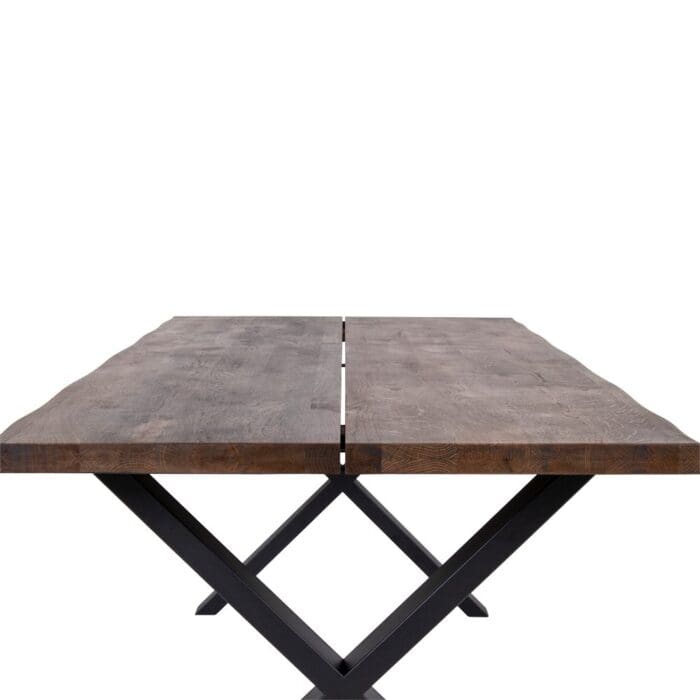 Smoked egetræ plankebord med bølget kant 200×95