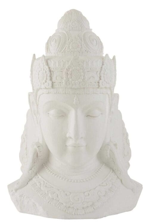Buddha deko hoved hvid