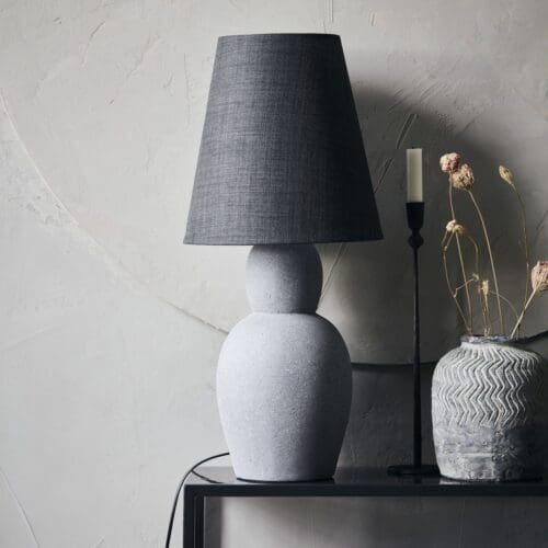 Cement bordlampe H67 m. mørkgrå skærm