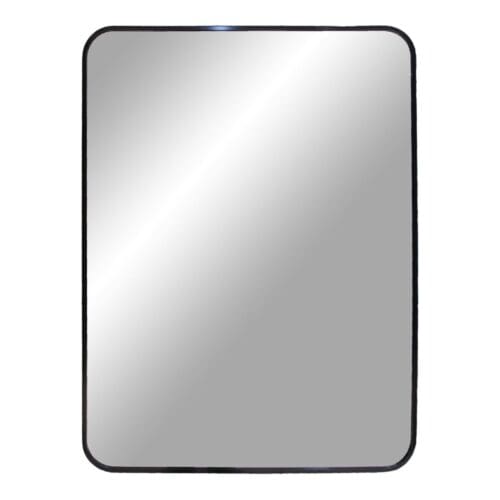 Spejl med ramme i sort 50×70