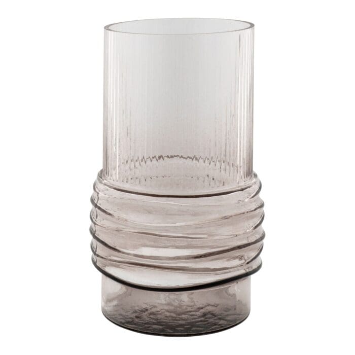 røgfarvet glas vase