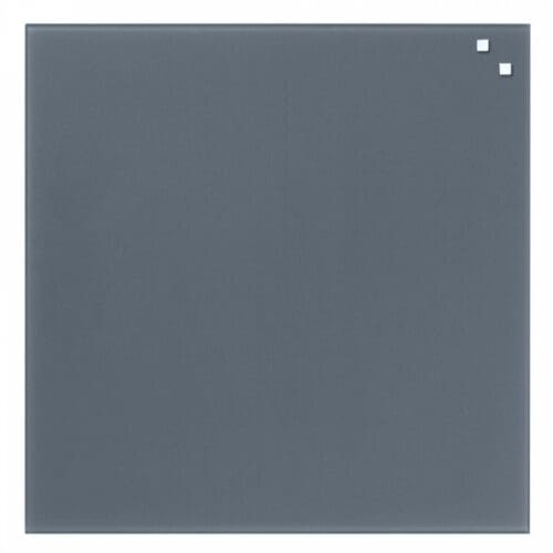 Magnetisk Glastavle 45 x 45 cm. grå