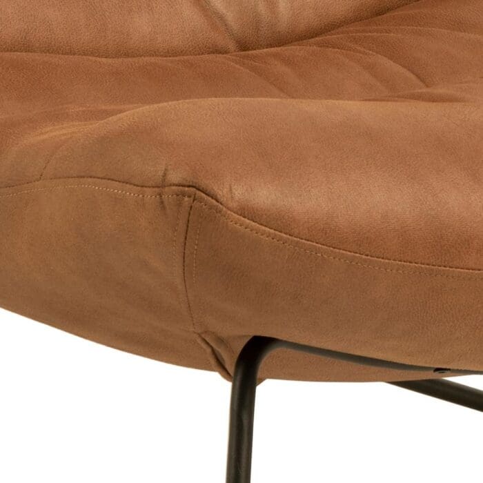 Brun læder loungestol