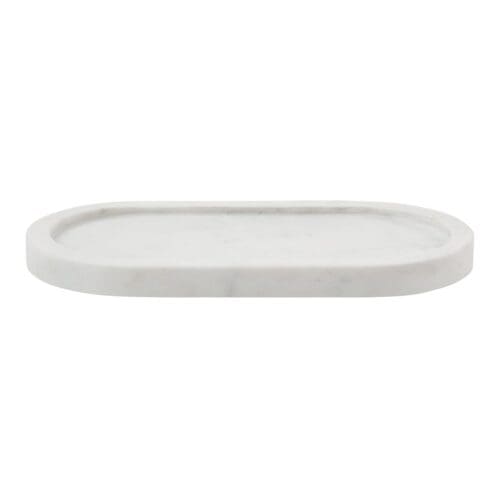 Oval marmor bakke 28×15 cm.