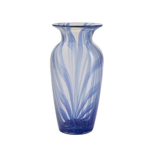 Glas vase blå H28
