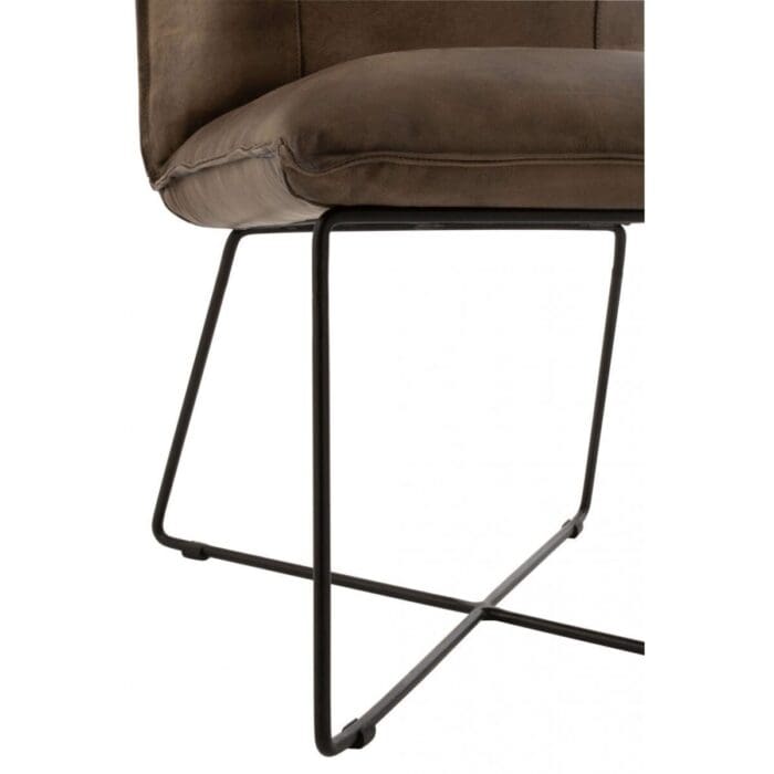 Lounge stol mørk brun læder 2 stk.