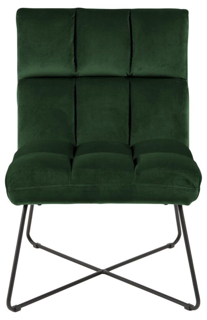 Velour Lounge stol Grøn