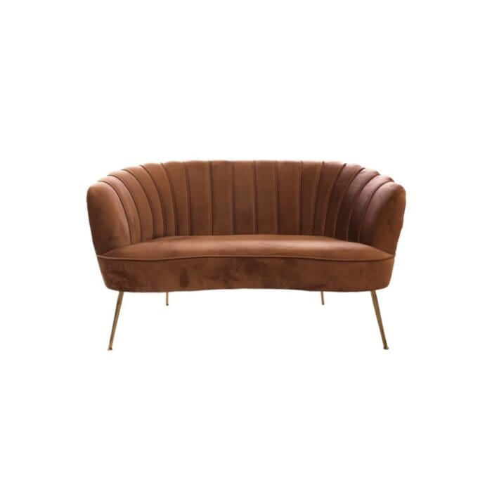 Rust Velour sofa