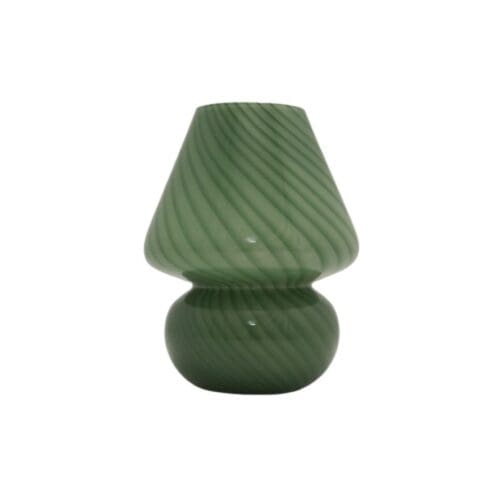 Swirl Mushroom lampe grøn H19