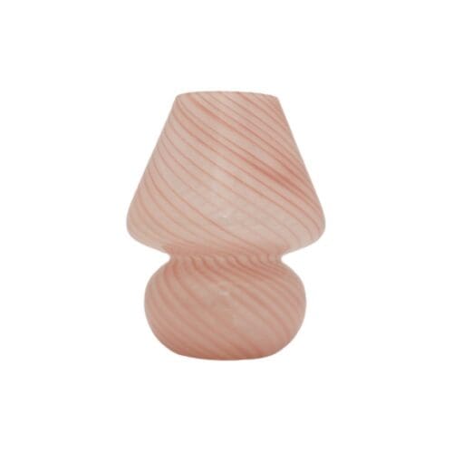 Swirl Mushroom lampe rosa H19