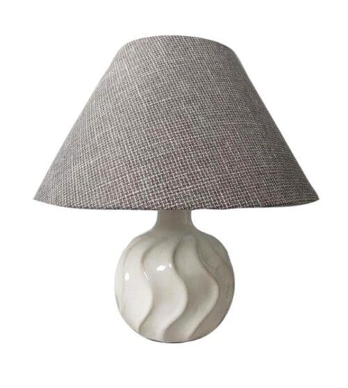Hvid Keramik bordlampe m. skærm