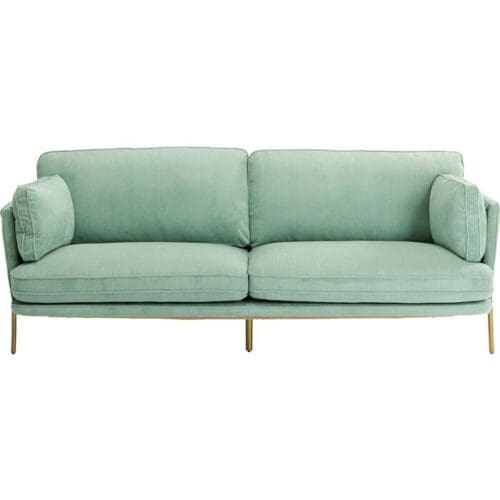 Mintgrøn fløjl sofa