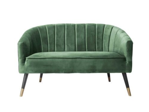 Grøn velour royal sofa L128