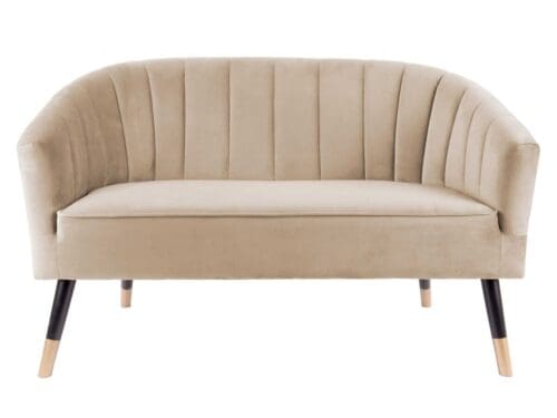 Beige velour royal sofa L128