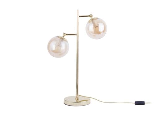 Bordlampe med 2 glober H152 rav