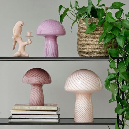 Rosa Mushroom lampe H32