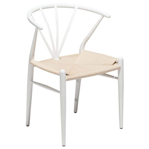 Klassisk Spisebordsstol hvid 2 stk.