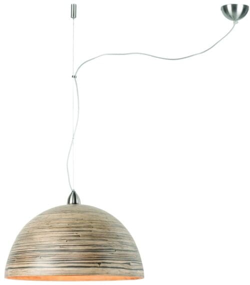 Hængende lampe bambus halong single, mørk naturlig