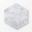 Magnetisk glastavle Hexagonal 21 cm. marmor