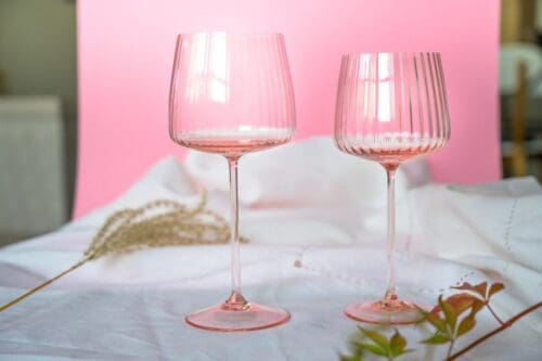 Ripple rødvinsglas 2 stk. rosa – Anna Von Lipa