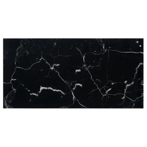 Stænkplade glas sort marmor 100*50