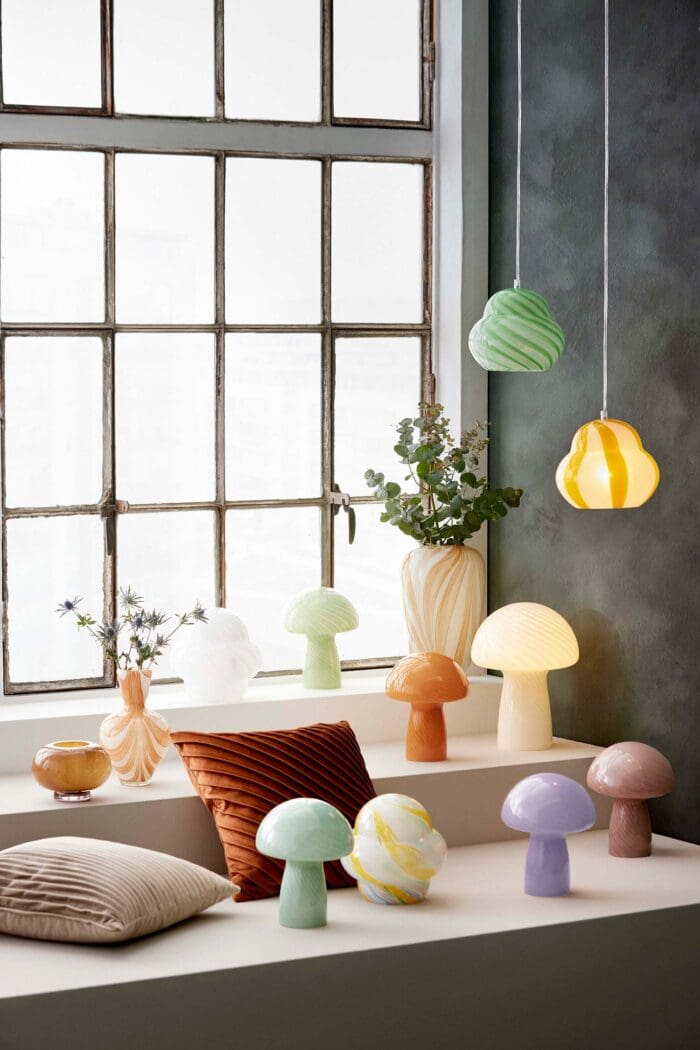 Lavendel Mushroom lampe H23