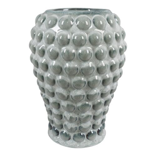Bobbel Vase i blå/grå keramik blå Ø20