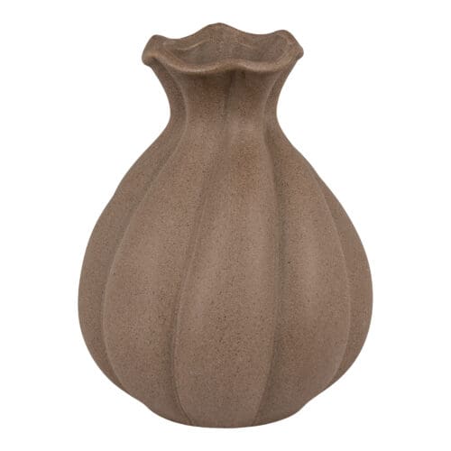 Brun keramik Vase Ø14
