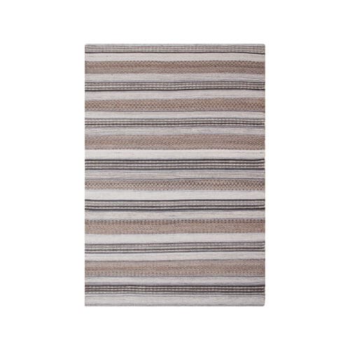 Morena håndvævet gulvtæppe natur/grå 160×230