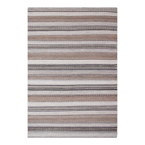 Morena håndvævet gulvtæppe natur/grå 200×300