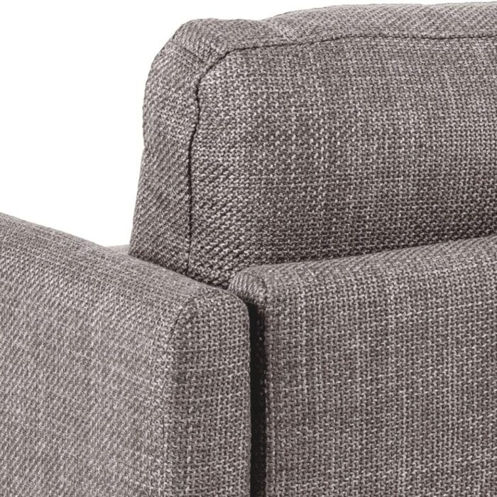 Chaiselong sofa m. vendbar puf gråbrun