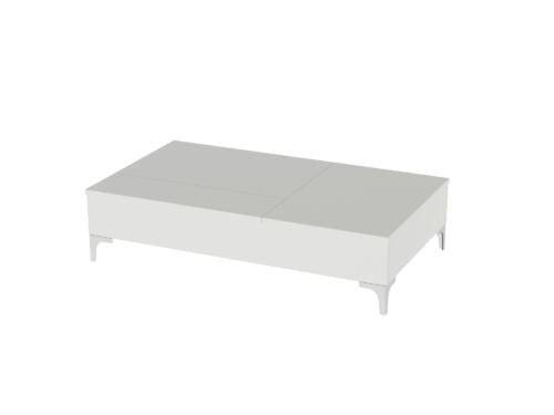 Esinti hvidt sofabord med opbevaring