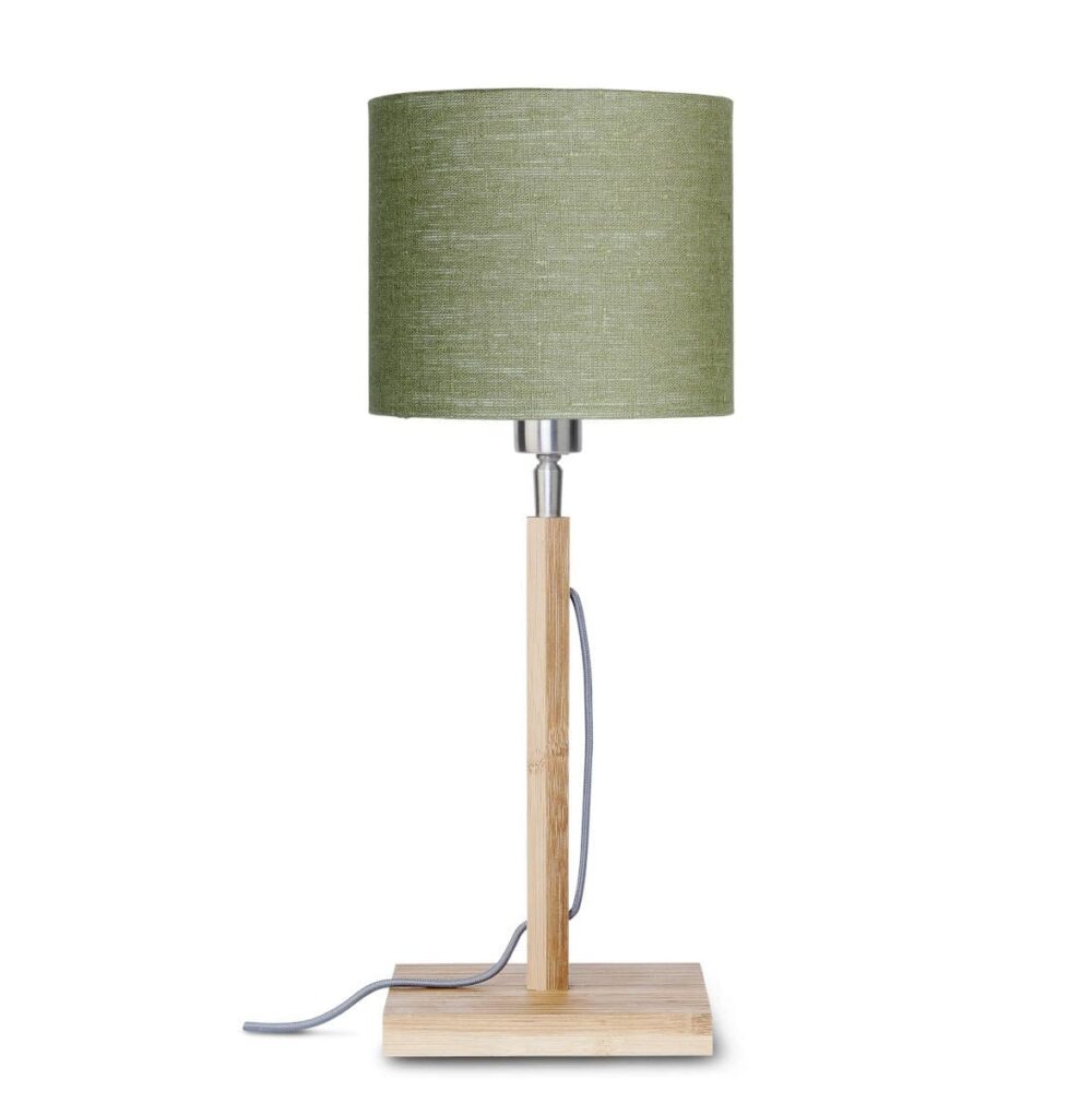 Bordlampe Fuji Bambus 1815, Linen Green Forest